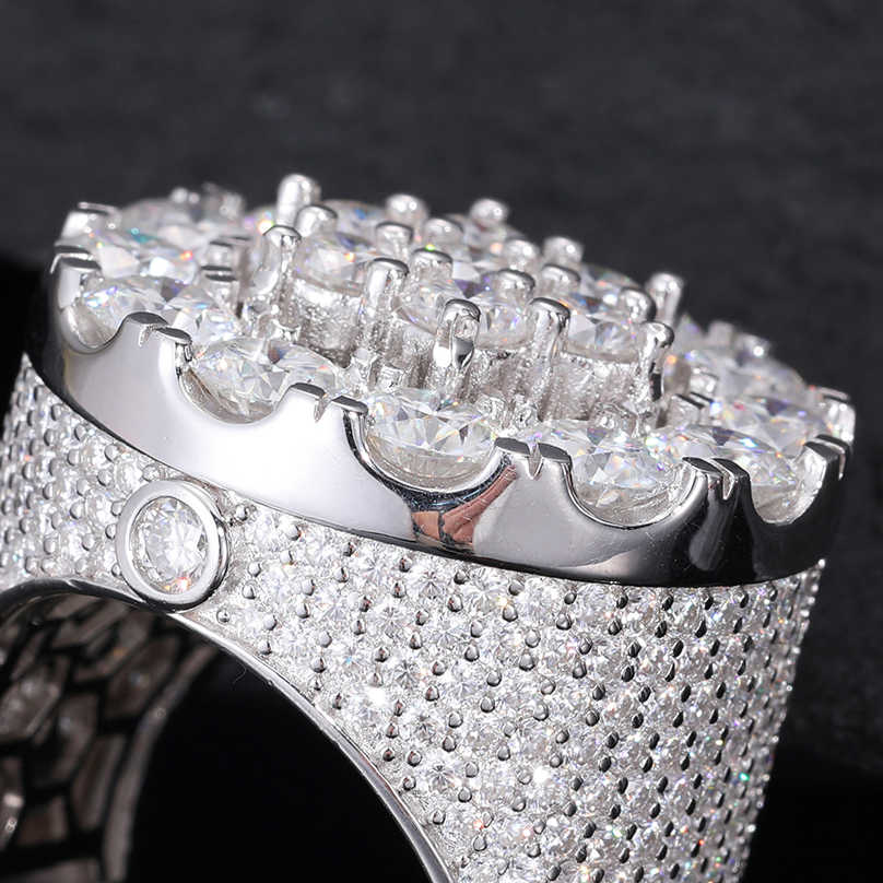 ANILLO FLOR DE HALO 2 CAPAS DE MOISSANITA VVS - PLATA 925 - Bling del Barrio