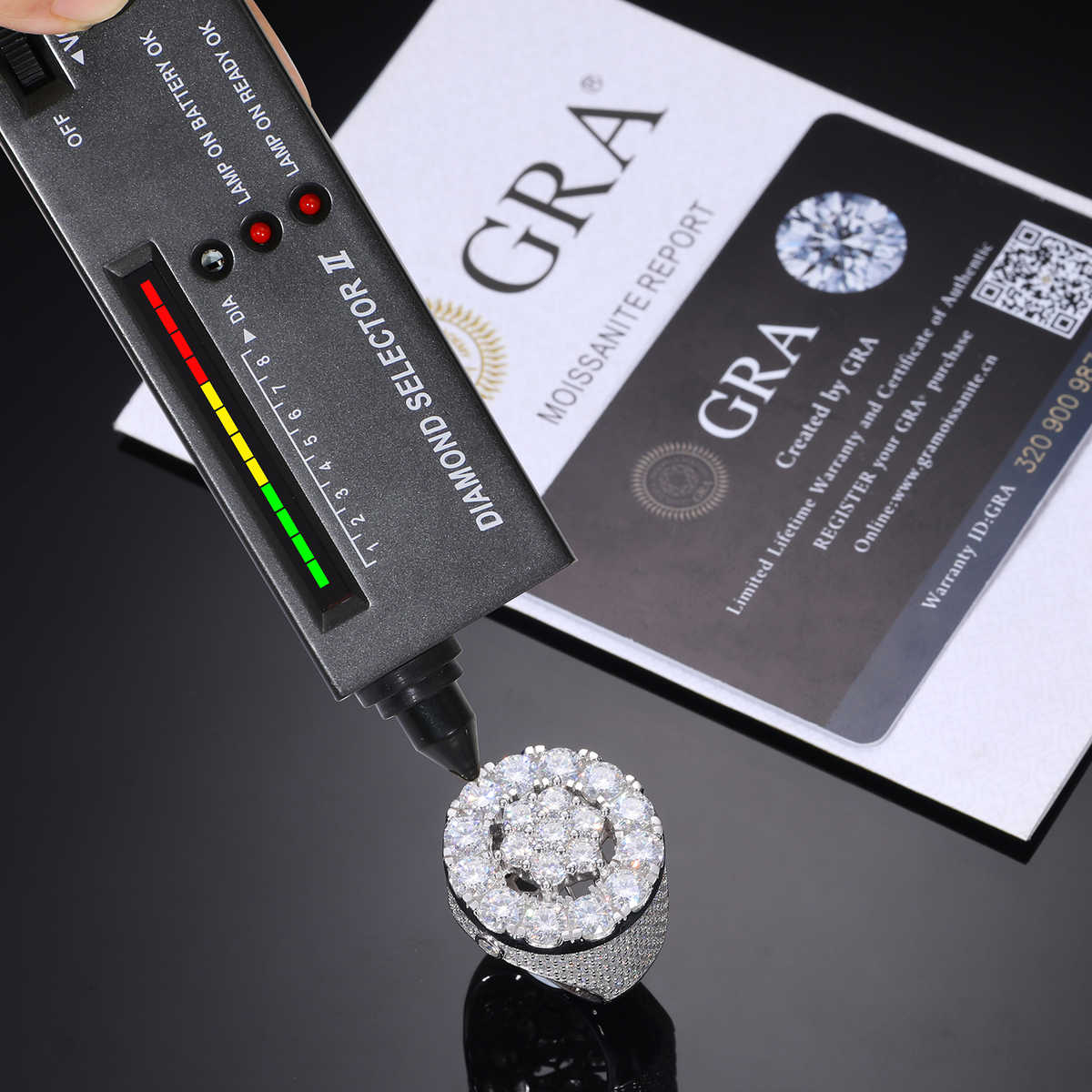 ANILLO FLOR DE HALO 2 CAPAS DE MOISSANITA VVS - PLATA 925 - Bling del Barrio