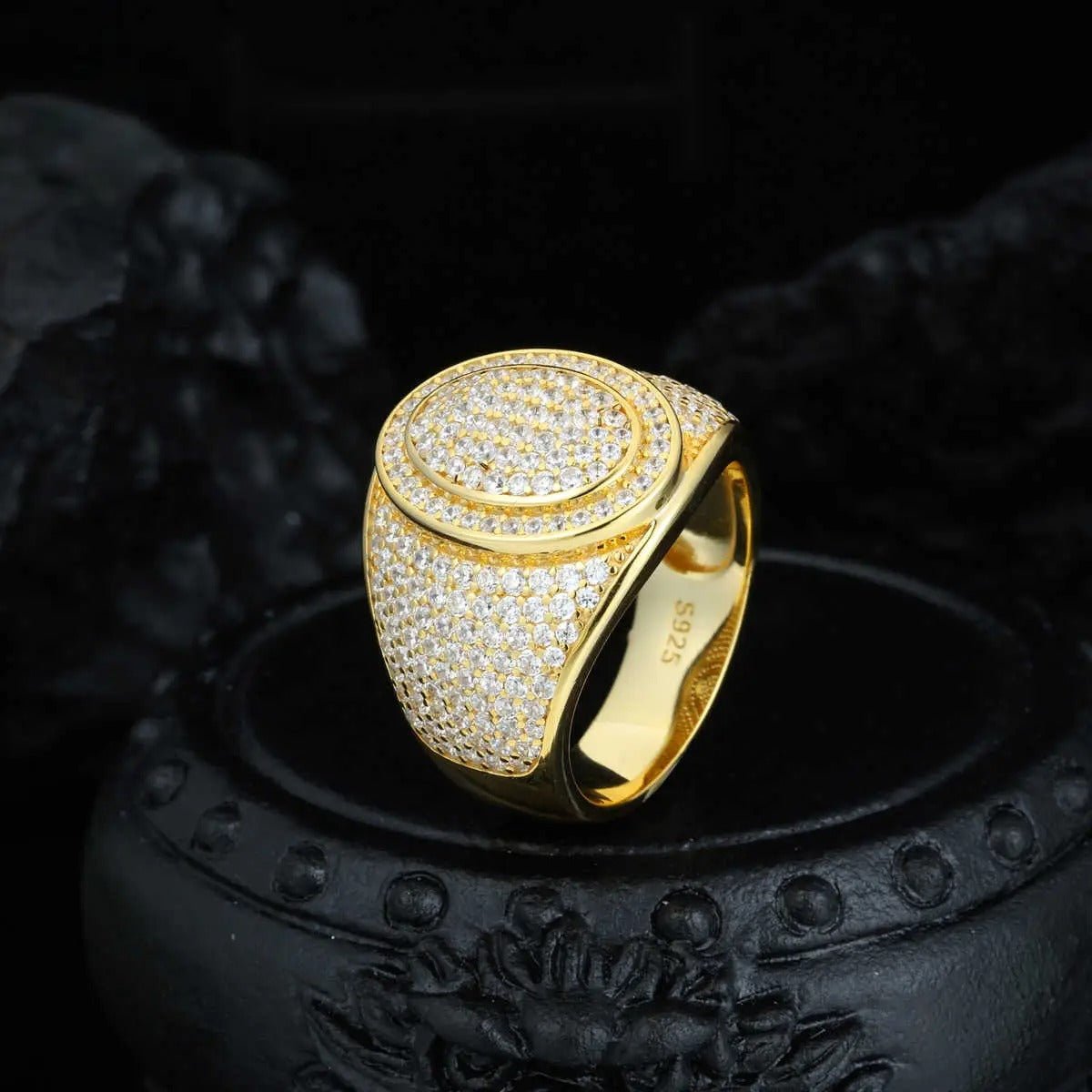 ANILLO OVALADO CON MOISSANITA VVS - ORO - PLATA 925 - Bling del Barrio