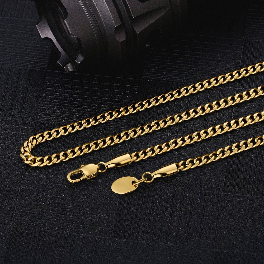 Cadena Cubana 3mm - Oro - Bling del Barrio