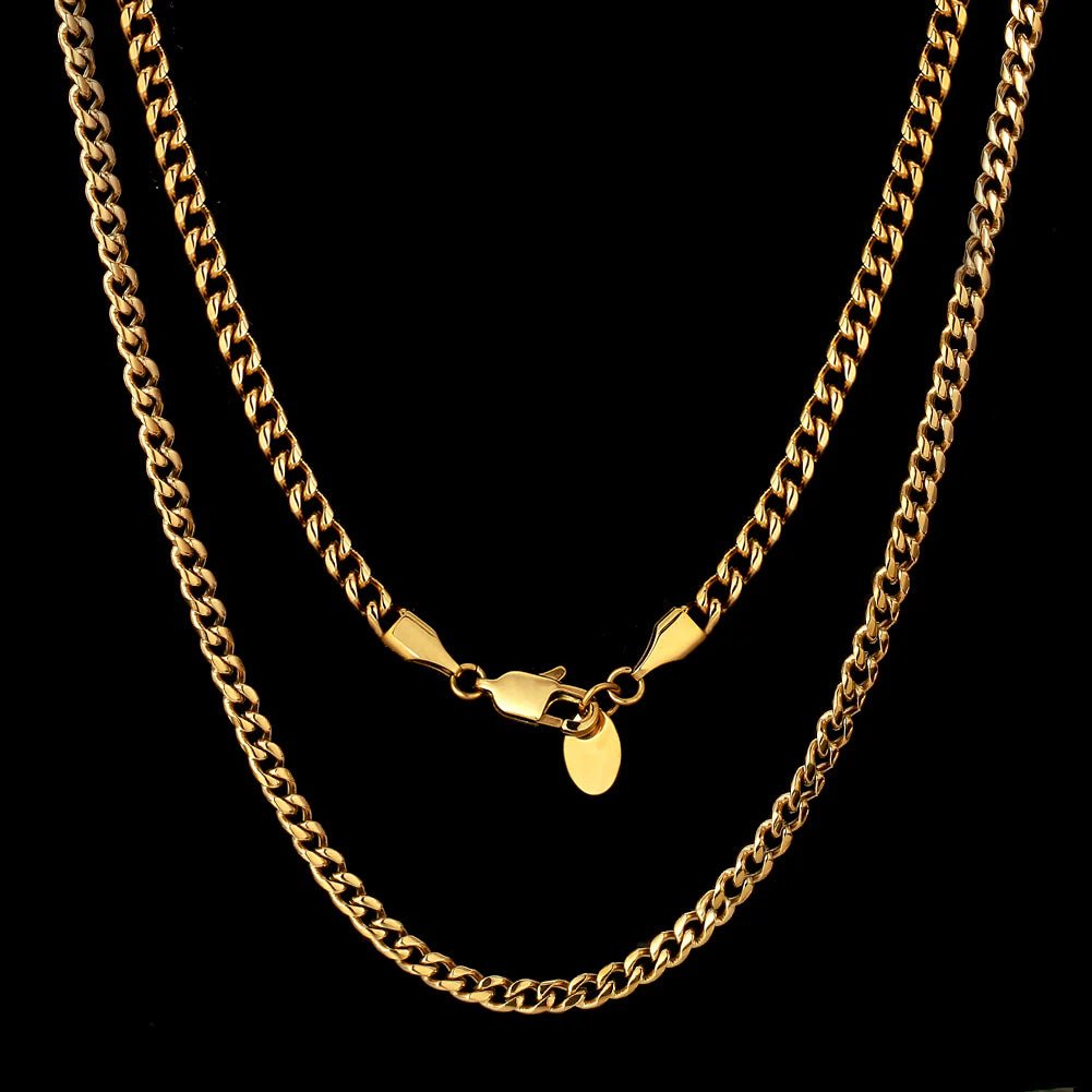 Cadena Cubana 4mm - Oro 18k - Bling del Barrio