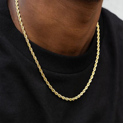 CADENA DE CUERDA 4mm - ORO 18K - Bling del Barrio