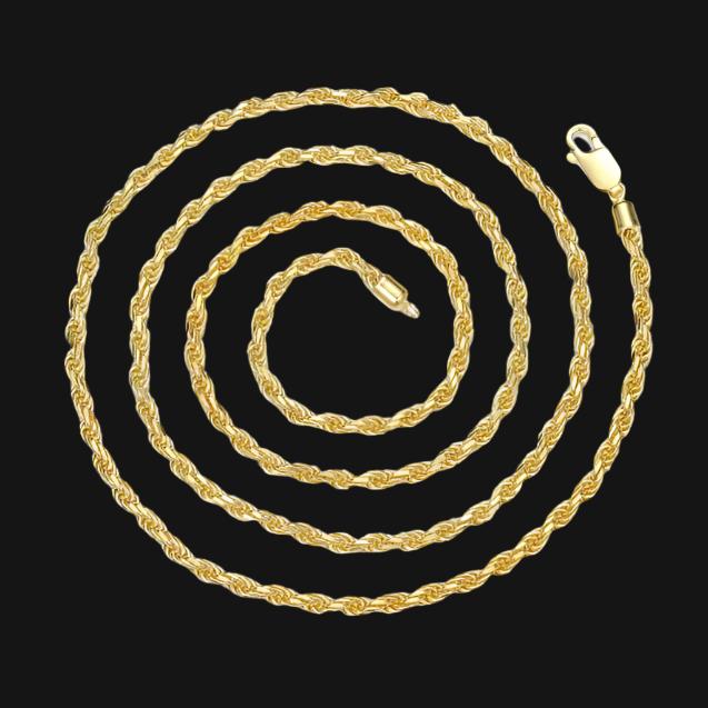 CADENA DE CUERDA DE 3mm - ORO - Bling del Barrio