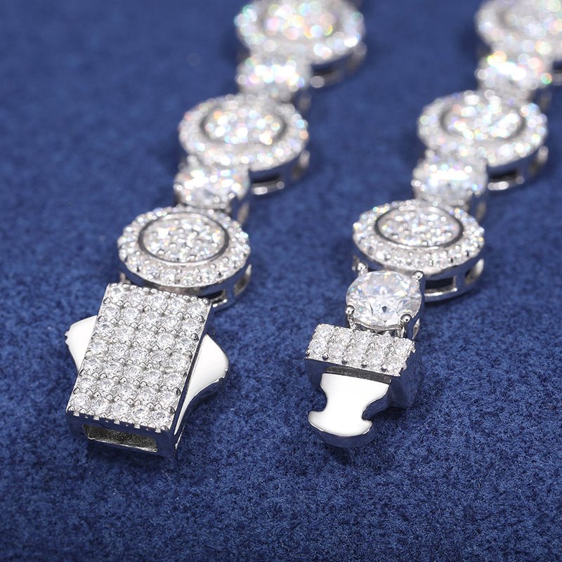 CADENA DE MOISSANITA VVS EN PLATA 925 CON ORO BLANCO – 9MM - Bling del Barrio