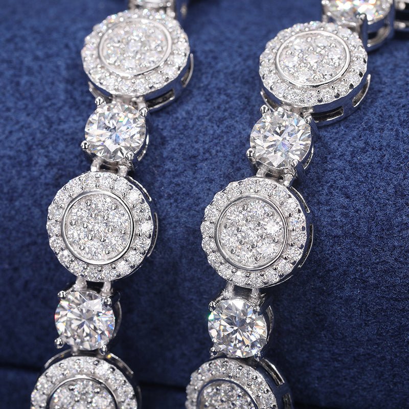 CADENA DE MOISSANITA VVS EN PLATA 925 CON ORO BLANCO – 9MM - Bling del Barrio