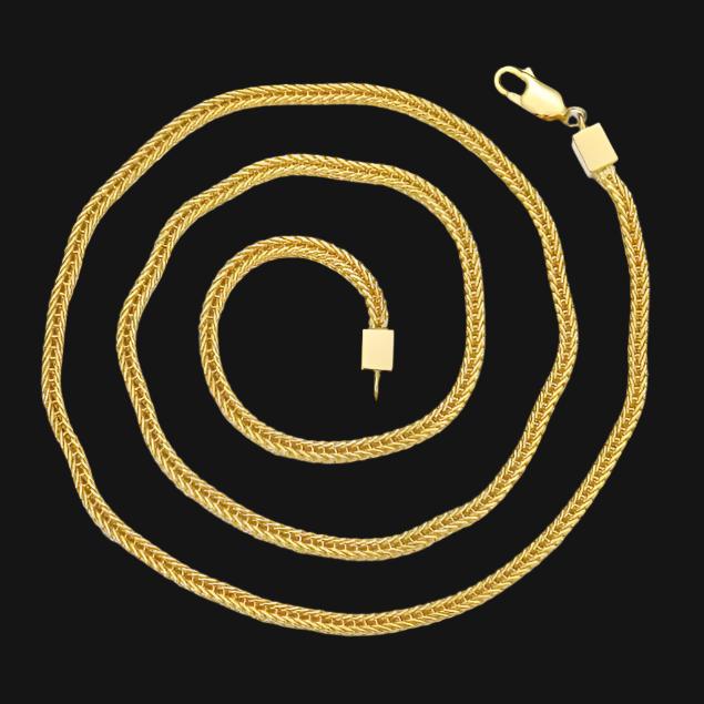 CADENA FRANCO DE PLATA 925 2.7mm - ORO 18K - Bling del Barrio