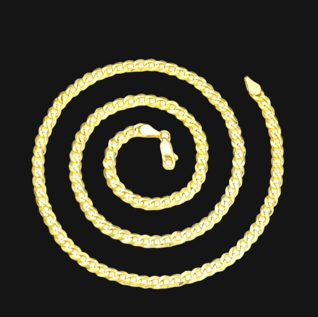 CADENA GRUMET PLATA 925 DE 3mm - ORO 18K - Bling del Barrio