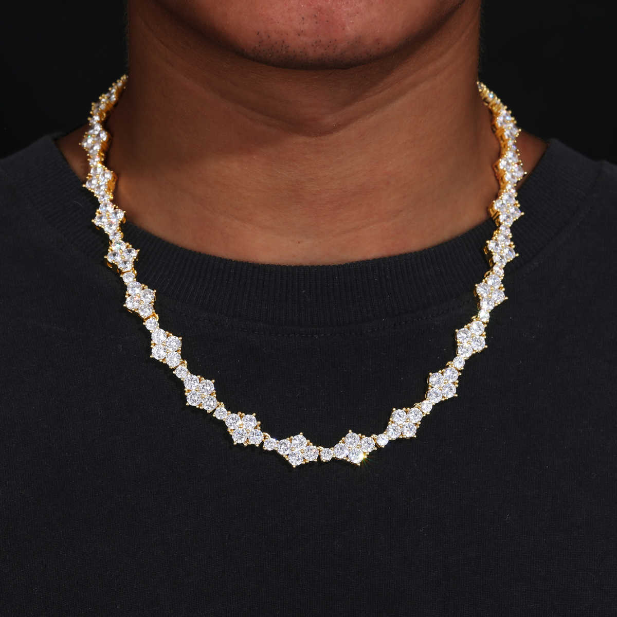 CADENA ROMBOIDE CON MOISSANITA VVS - PLATA 925 - ORO - Bling del Barrio