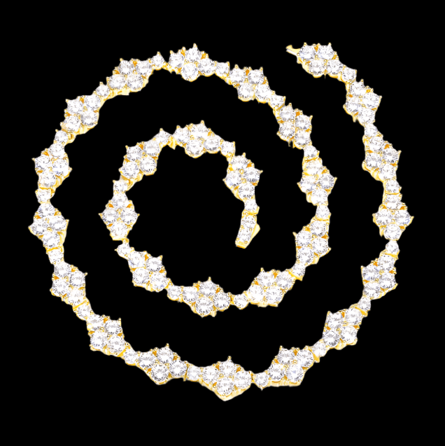 CADENA ROMBOIDE CON MOISSANITA VVS - PLATA 925 - ORO - Bling del Barrio
