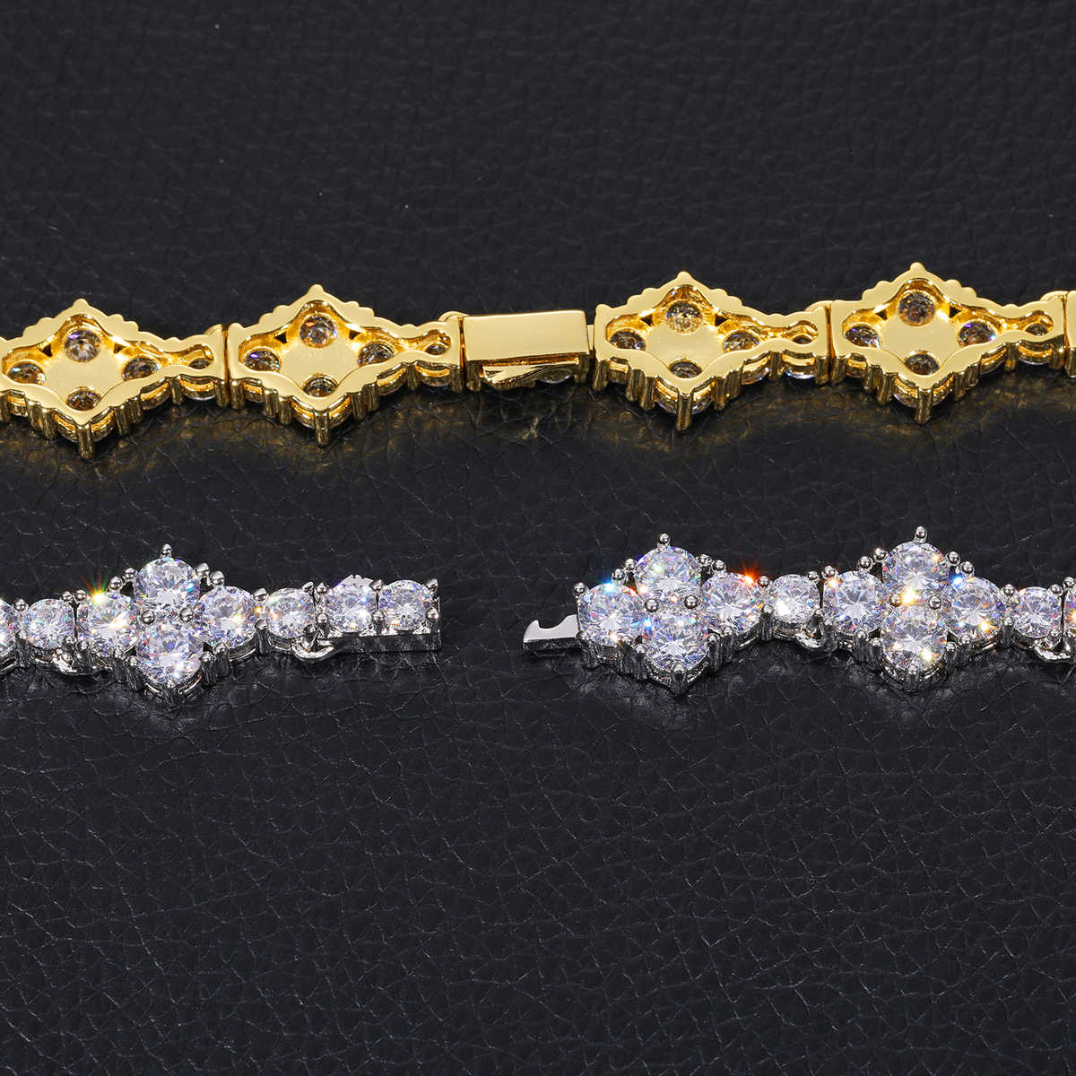 CADENA ROMBOIDE CON MOISSANITA VVS - PLATA 925 - ORO - Bling del Barrio