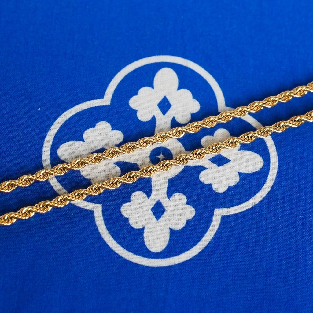 Cadena Rope 3mm - Oro 18k - Bling del Barrio