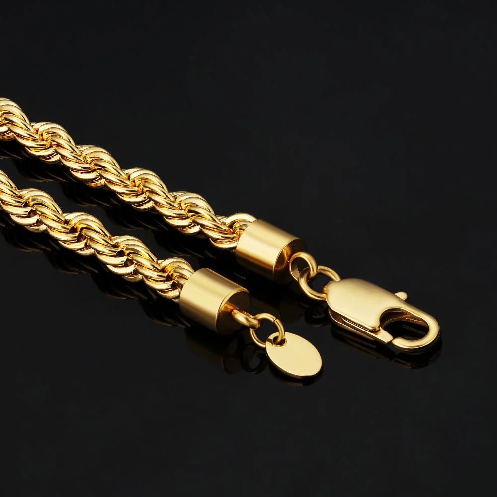 Cadena Rope 6mm - Oro 18k - Bling del Barrio