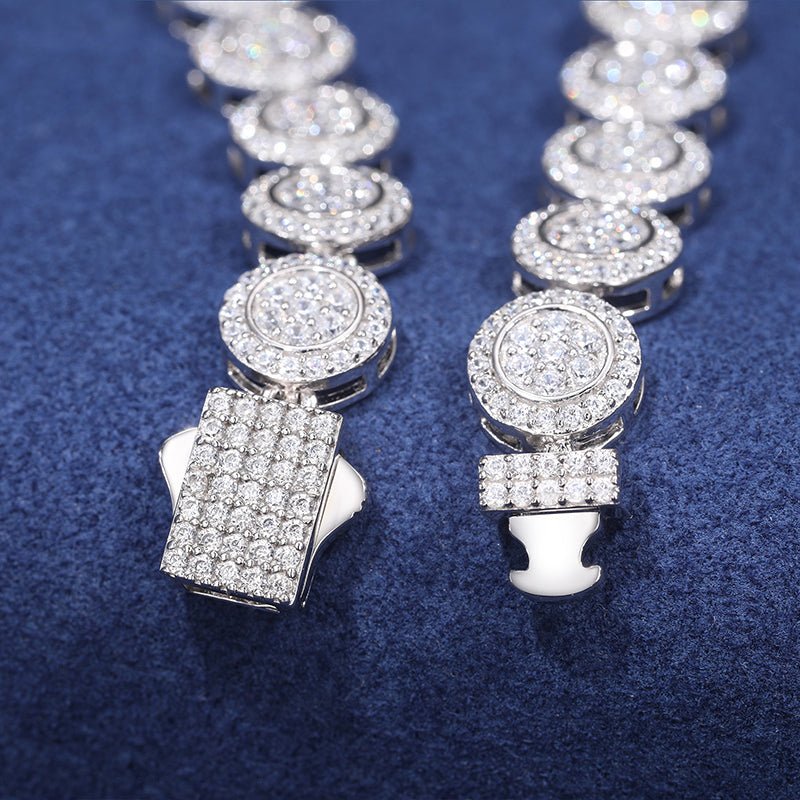 CADENA Y PULSERA DE MOISSANITA HELADA 9MM EN PLATA 925 - Bling del Barrio