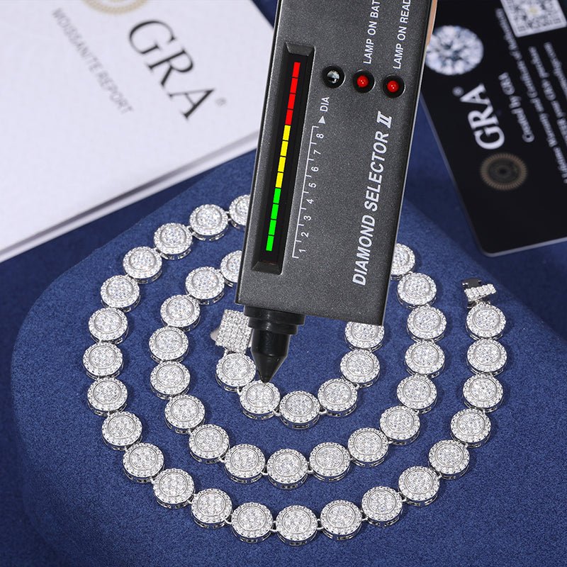 CADENA Y PULSERA DE MOISSANITA HELADA 9MM EN PLATA 925 - Bling del Barrio
