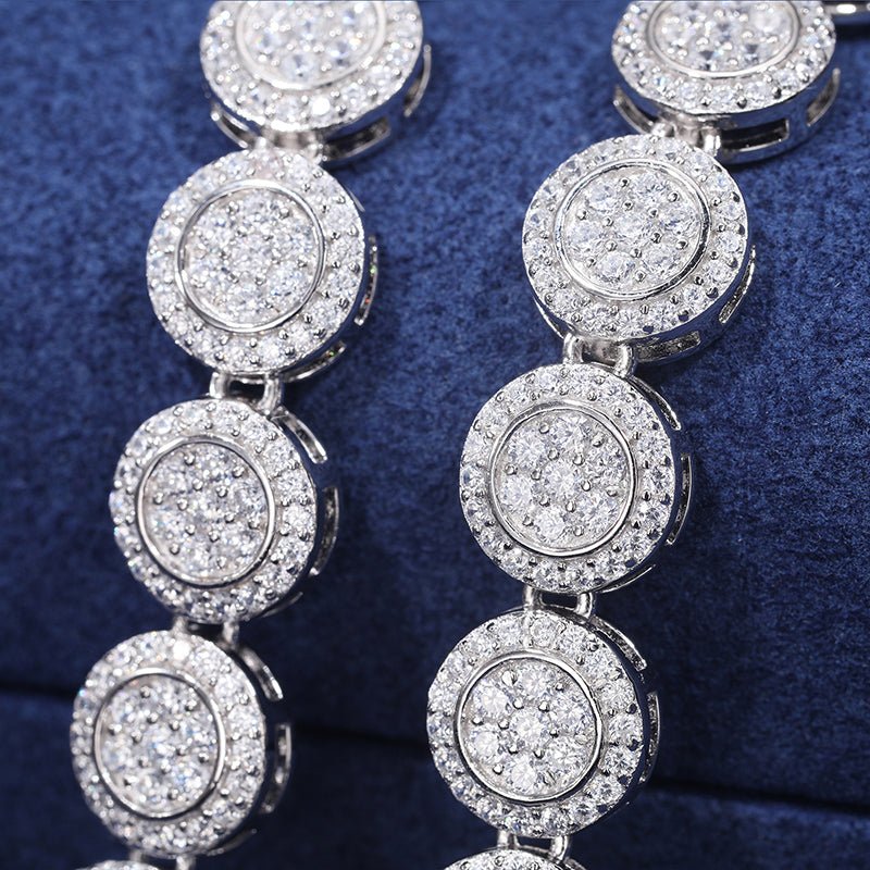 CADENA Y PULSERA DE MOISSANITA HELADA 9MM EN PLATA 925 - Bling del Barrio