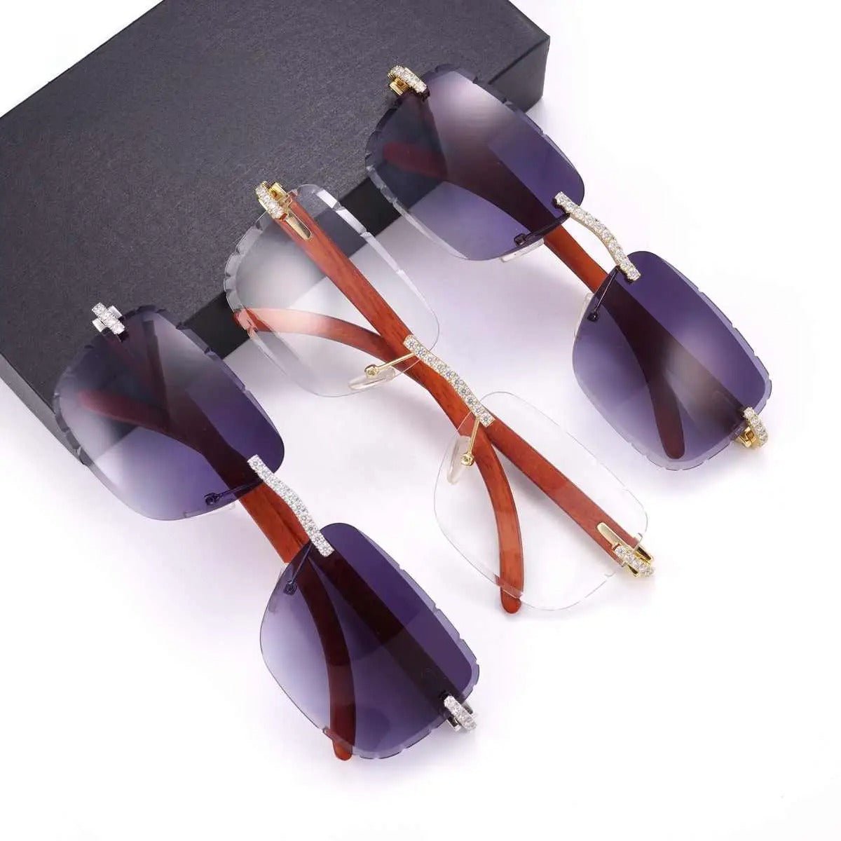 GAFAS DE SOL CON LENTES DE COLORES Y MOISSANITA VVS - REGALO GRATIS - Bling del Barrio
