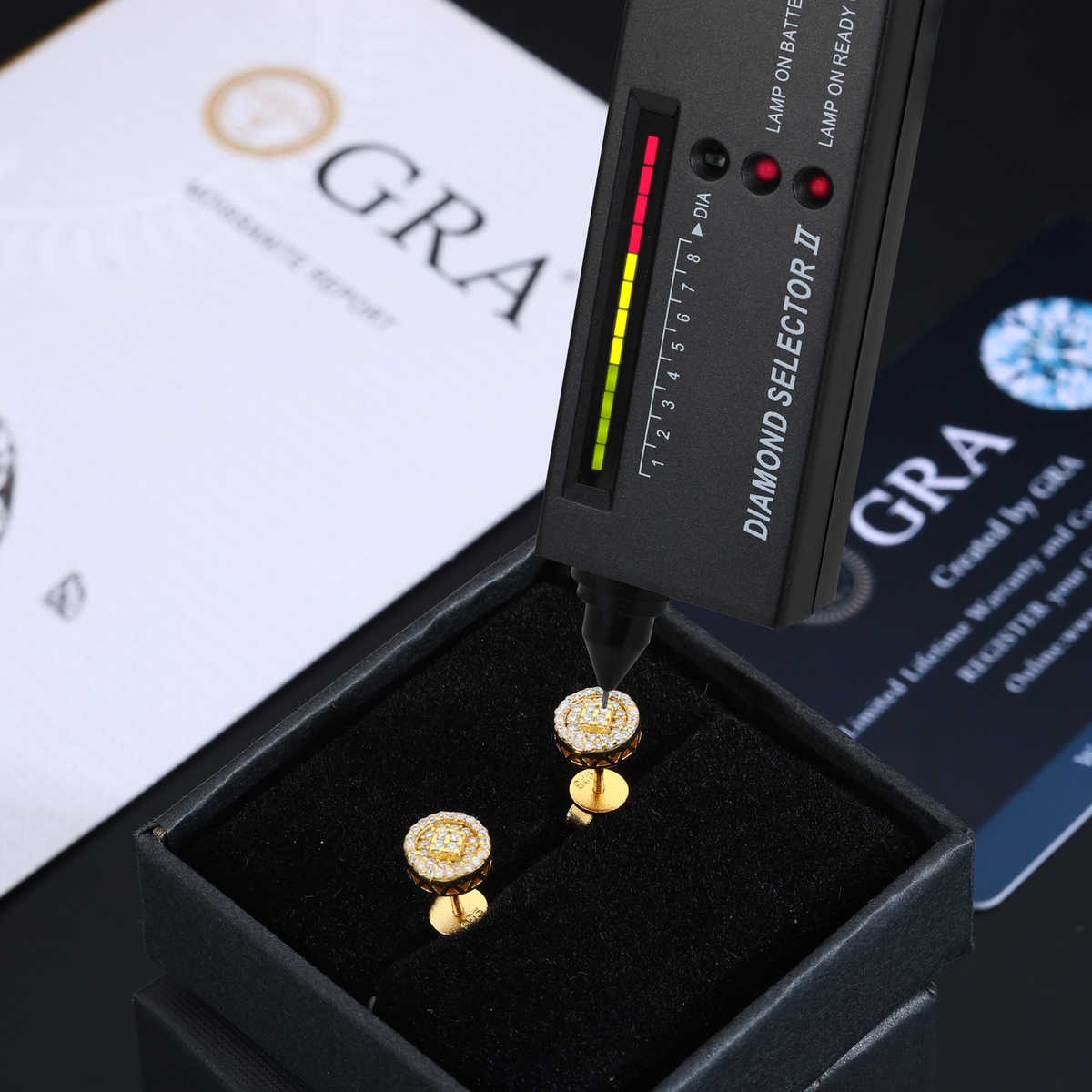 PENDIENTES CIRCULARES DE TUERCA MOISSANITA VVS - PLATA 925 - ORO - Bling del Barrio