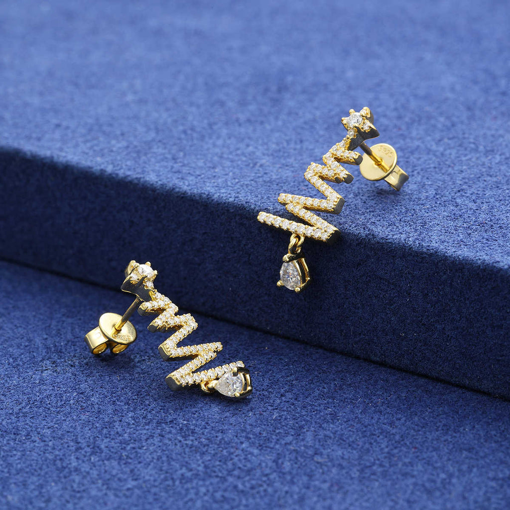 PENDIENTES DE ÁRBOL DE NAVIDAD CON MOISSANITA VVS - ORO - PLATA 925 - Bling del Barrio
