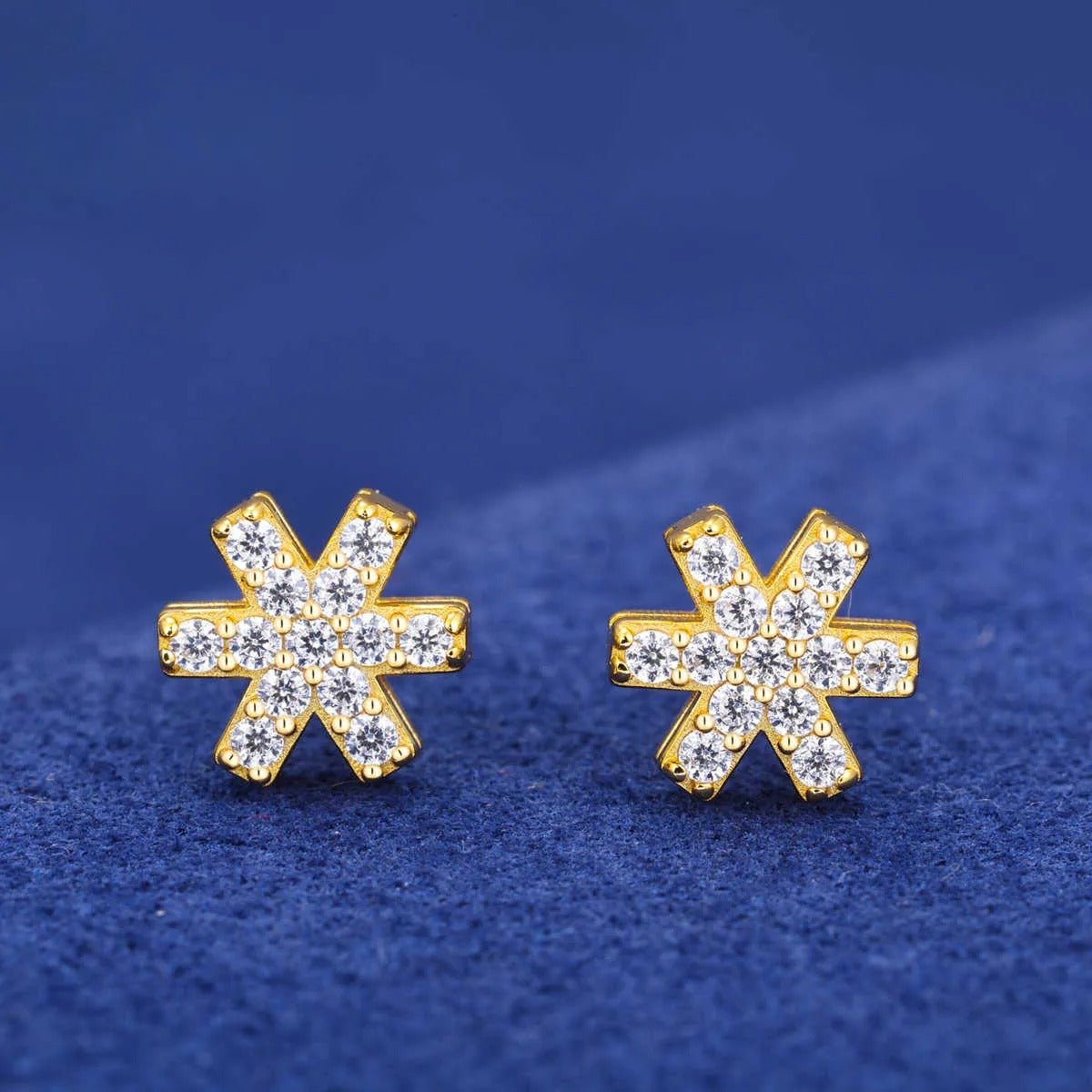 PENDIENTES DE COPOS MOISSANITA VVS - PLATA 925 - ORO - Bling del Barrio