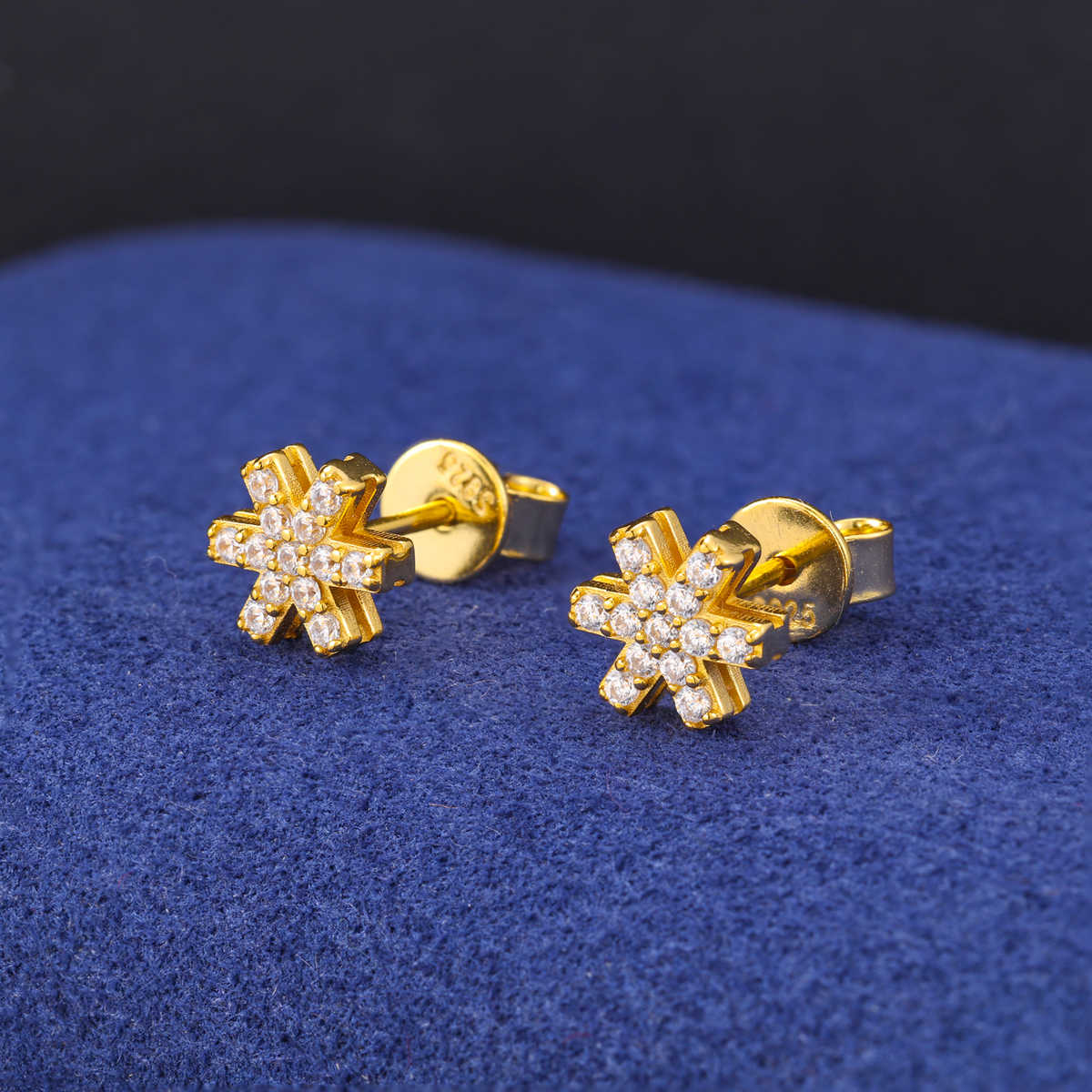 PENDIENTES DE COPOS MOISSANITA VVS - PLATA 925 - ORO - Bling del Barrio