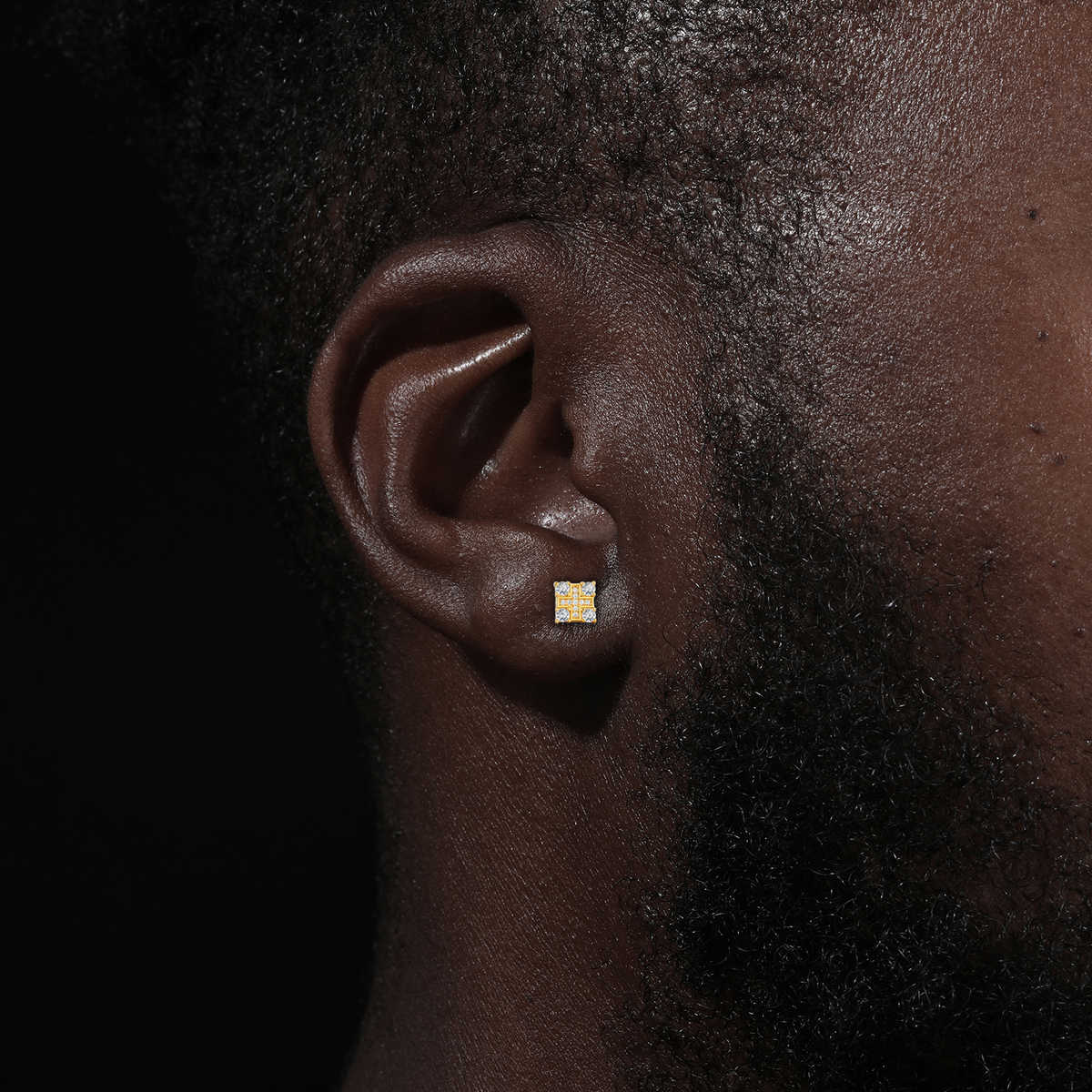 PENDIENTES DE CRUZ CUADRADA CON MOISSANITA VVS - ORO - PLATA 925 - Bling del Barrio