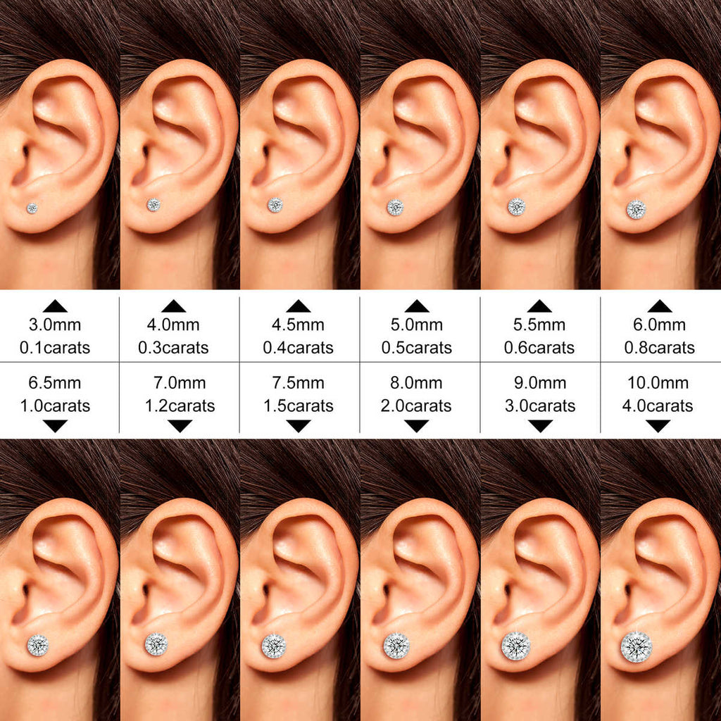 PENDIENTES DE TUERCA CON HALO MOISSANITA VVS - PLATA 925 - REGALO GRATIS - Bling del Barrio