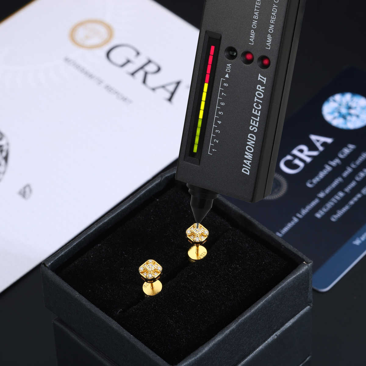 PENDIENTES GEOMÉTRICOS DE TUERCA MOISSANITA VVS - PLATA 925 - ORO - Bling del Barrio