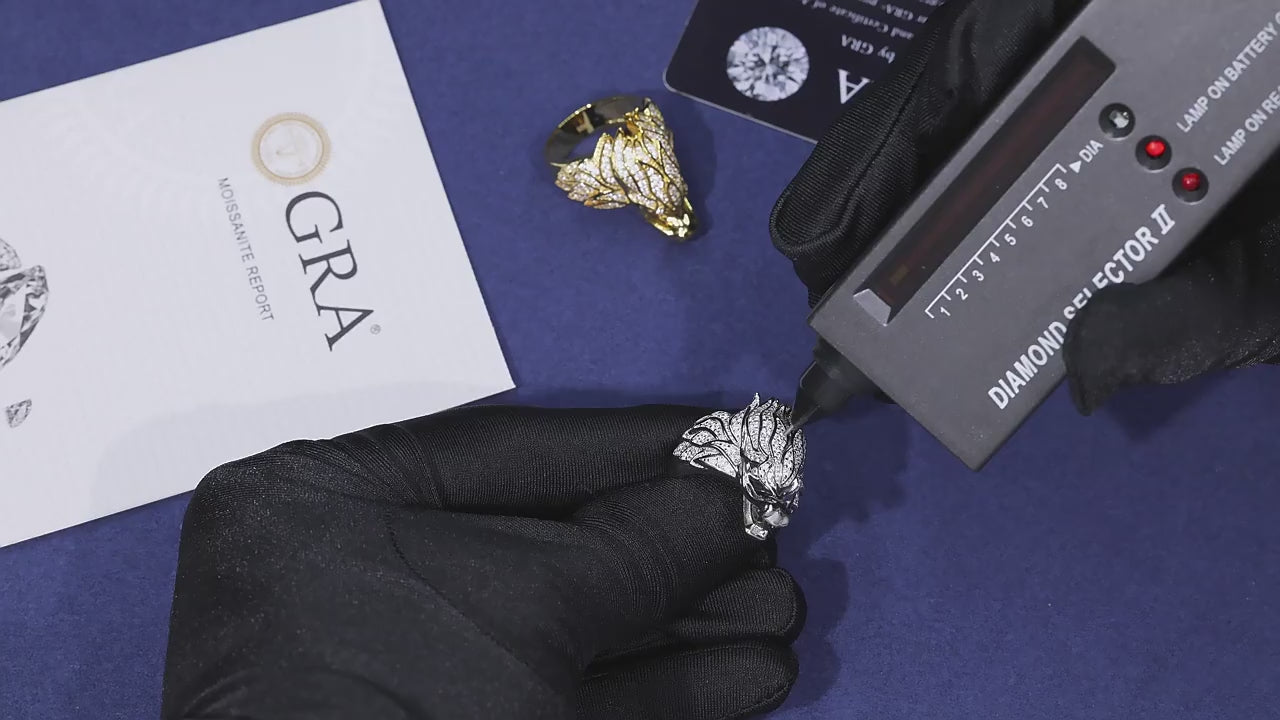 ANILLO CABEZA DE DRAGÓN CON CIRCONES CHAPADO EN ORO DE 18K - Bling del Barrio