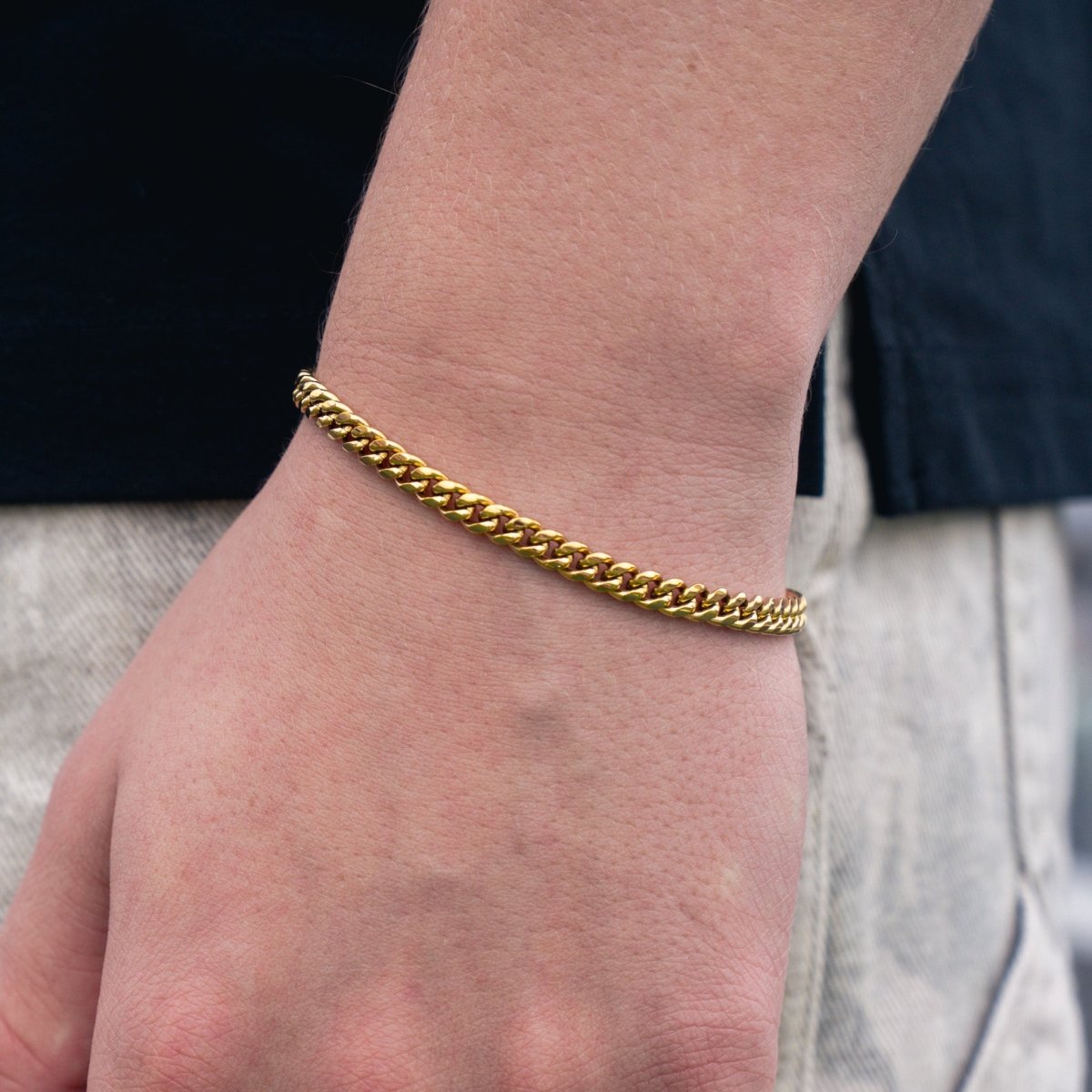 Pulsera Cubana 5mm - Oro 18k - Bling del Barrio