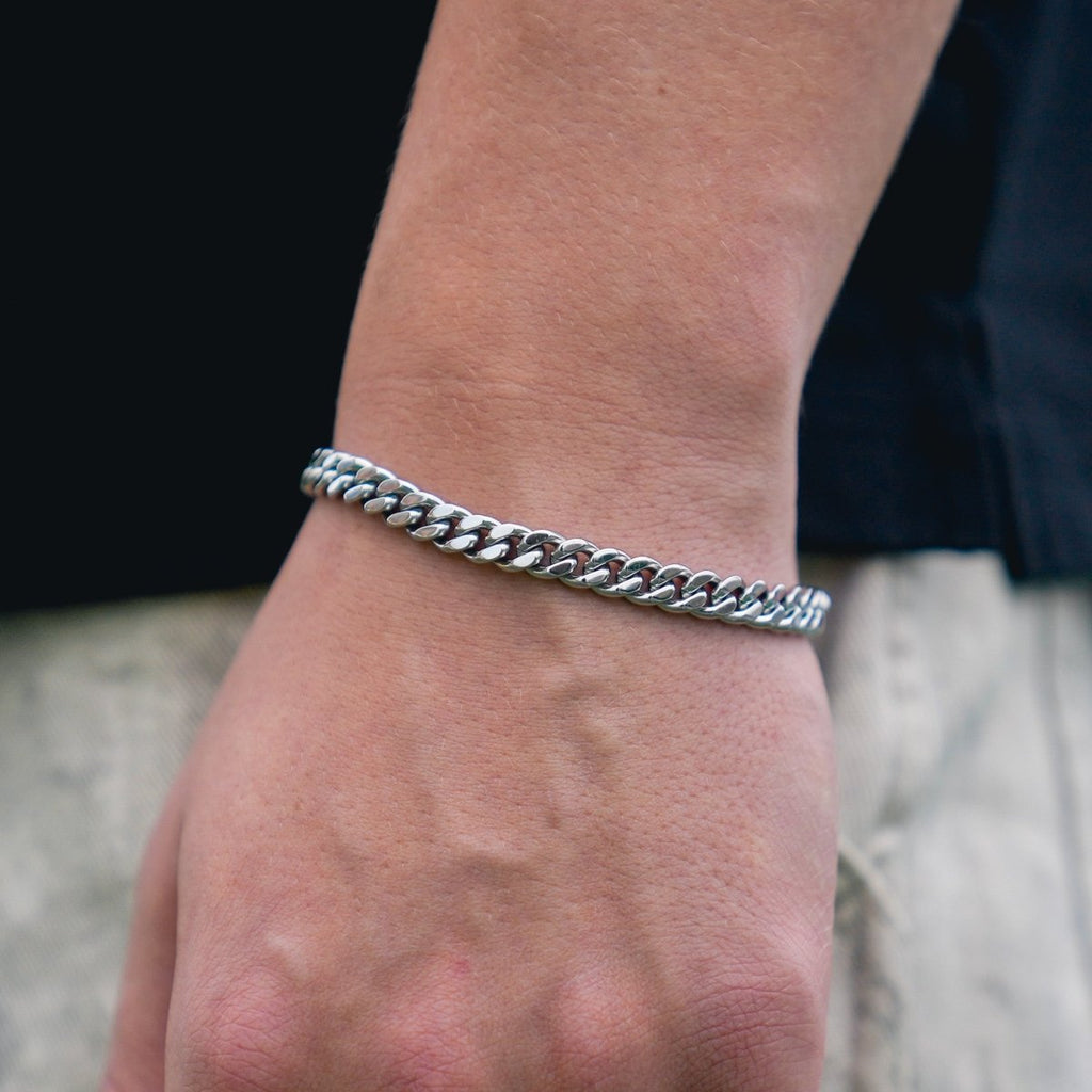 Pulsera Cubana 7mm - Plata 925 - Bling del Barrio