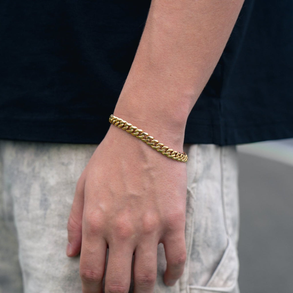 Pulsera Cubana 8mm - Oro 18k - Bling del Barrio