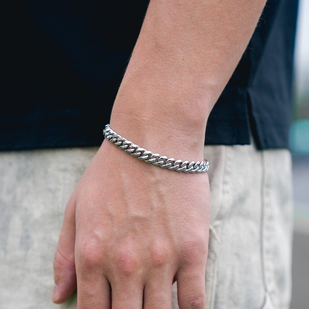 Pulsera Cubana 8mm - Plata 925 - Bling del Barrio