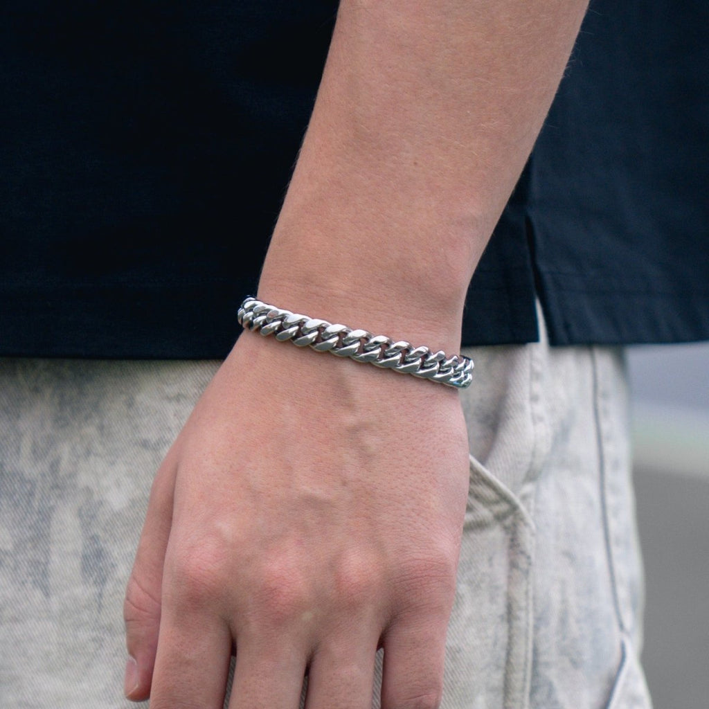 Pulsera Cubana Miami 10mm - Plata 925 - Bling del Barrio