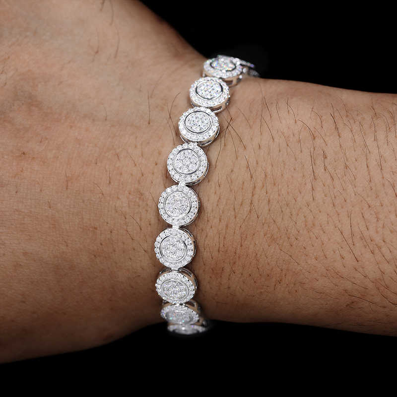 PULSERA DE MOISSANITA VVS MODERNA - PLATA 925 - ORO BLANCO - Bling del Barrio