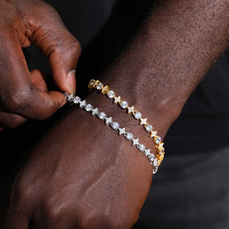 PULSERA ESTRELLA DE MOISSANITA VVS - PLATA 925 - ORO BLANCO - Bling del Barrio