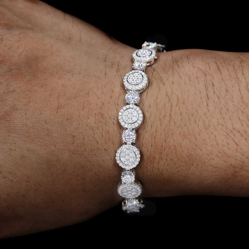 PULSERA MODERNA MOISSANITA VVS - PLATA 925 - ORO BLANCO - Bling del Barrio