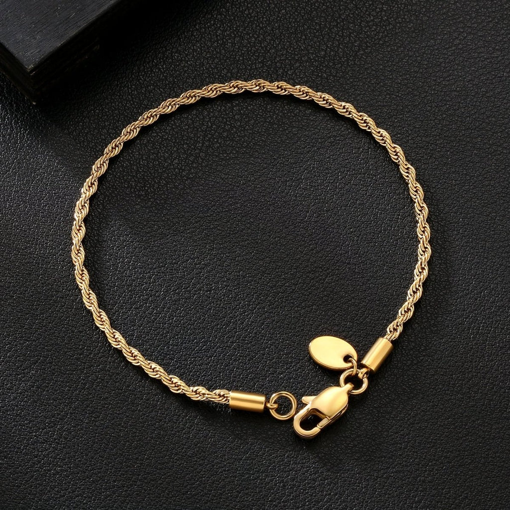 Pulsera Rope 2.5mm - Oro 18k - Bling del Barrio
