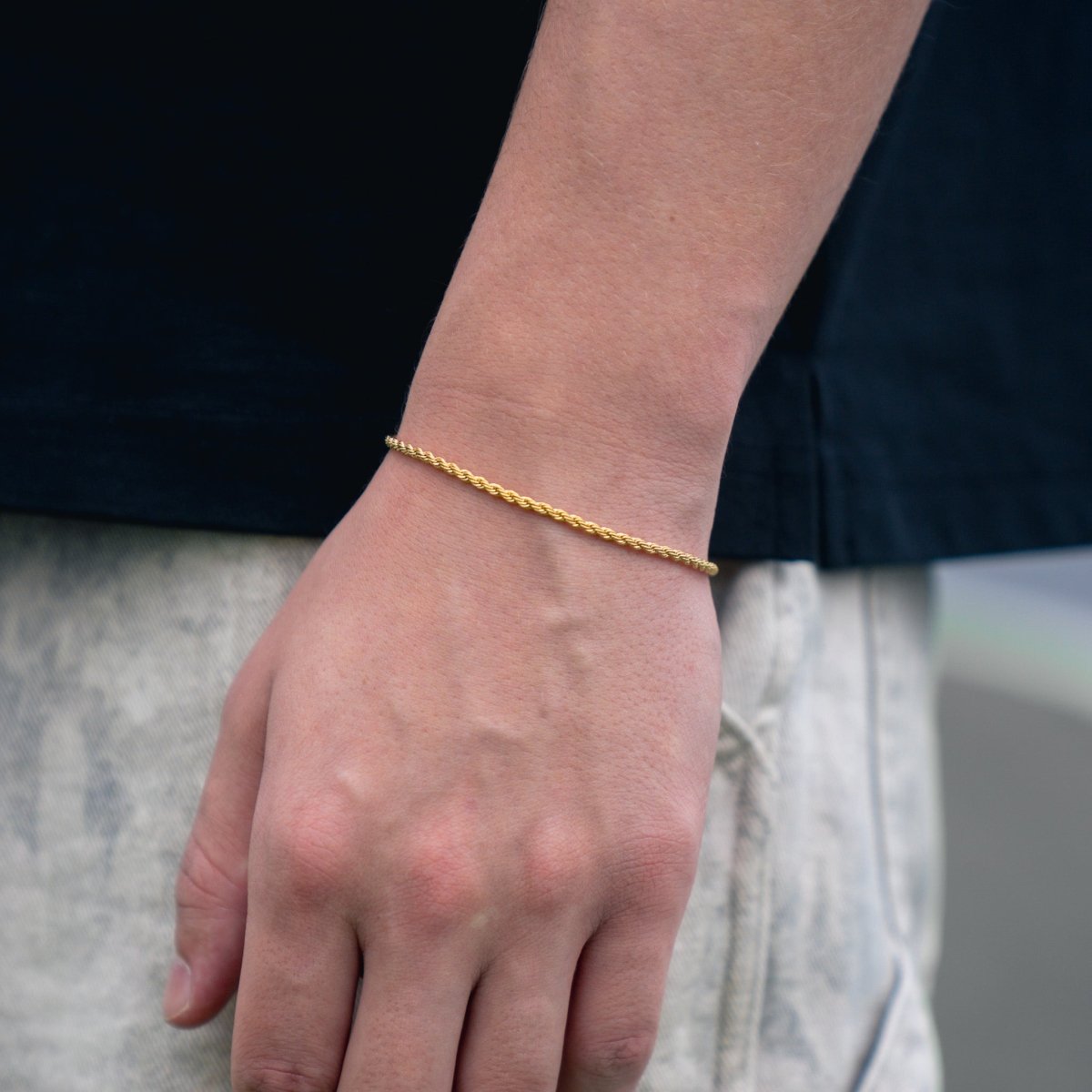 Pulsera Rope 2.5mm - Oro 18k - Bling del Barrio