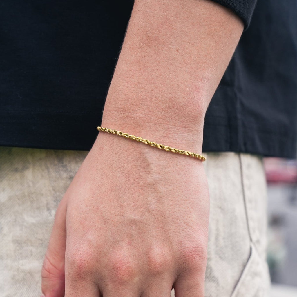 Pulsera Rope 3mm - Oro 18k - Bling del Barrio