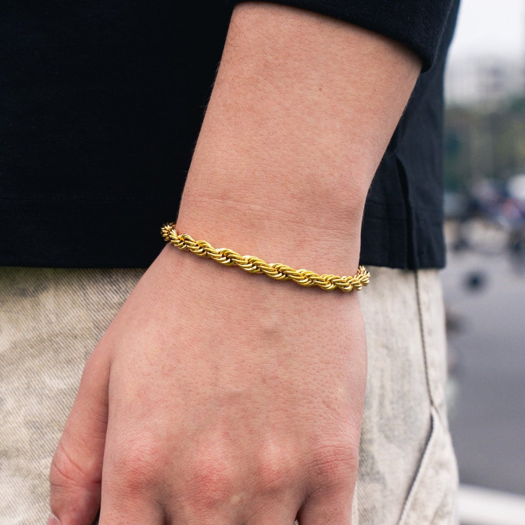 Pulsera Rope 6mm - Oro 18k - Bling del Barrio