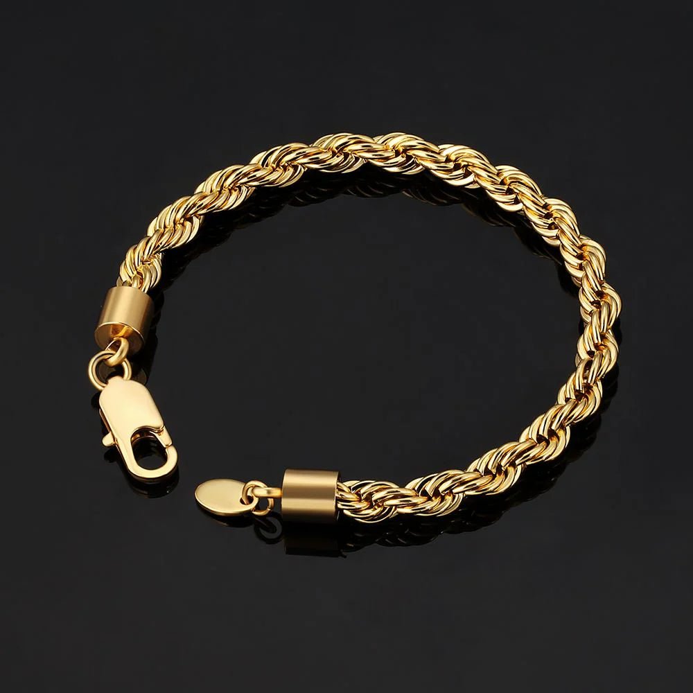 Pulsera Rope 6mm - Oro 18k - Bling del Barrio