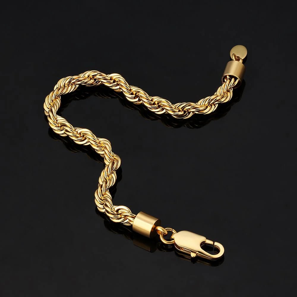 Pulsera Rope 6mm - Oro 18k - Bling del Barrio