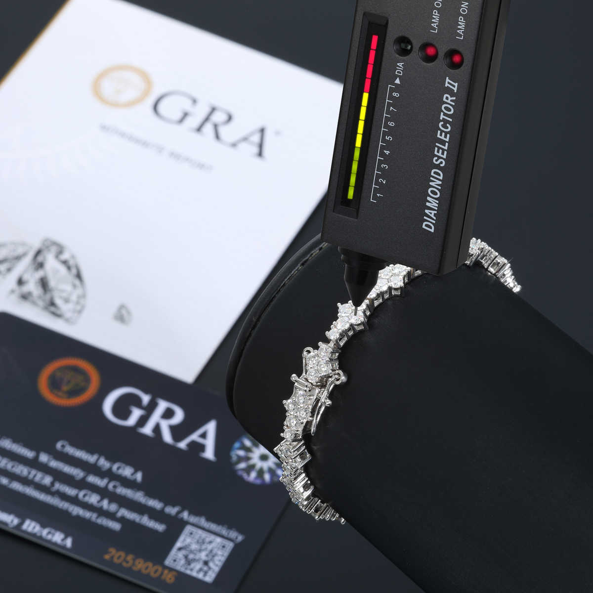 PULSERA TENIS AGRUPADA CON MOISSANITA VVS - ORO BLANCO - PLATA 925 - Bling del Barrio