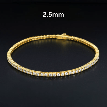 PULSERA TENIS DE MOISSANITA VVS 2 - 6mm - ORO/ORO BLANCO - PLATA 925 - Bling del Barrio