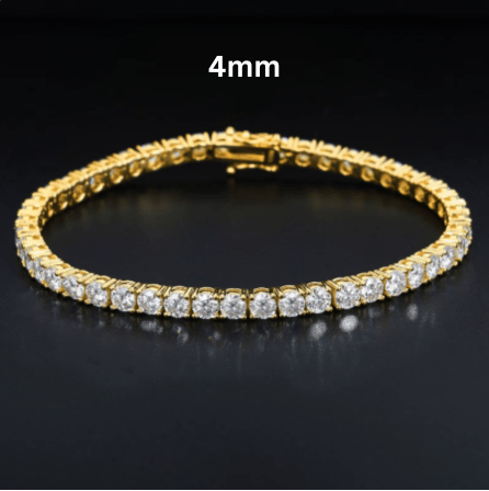 PULSERA TENIS DE MOISSANITA VVS 2 - 6mm - ORO/ORO BLANCO - PLATA 925 - Bling del Barrio