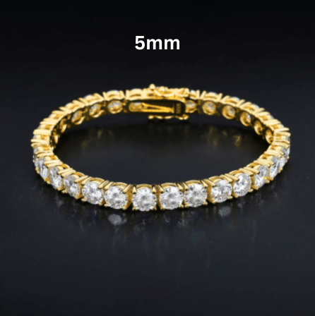 PULSERA TENIS DE MOISSANITA VVS 2 - 6mm - ORO/ORO BLANCO - PLATA 925 - Bling del Barrio