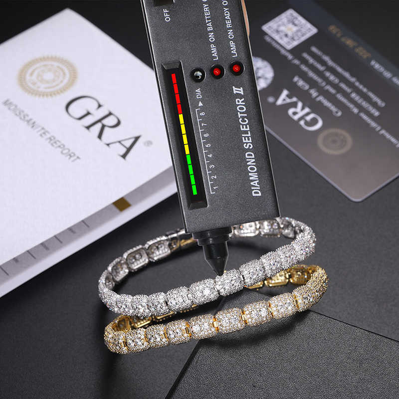 PULSERA TENIS HELADA DE MOISSANITA VVS - PLATA 925 - ORO - Bling del Barrio